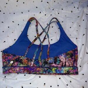 Lululemon Blue and Multicolor Sports Bra